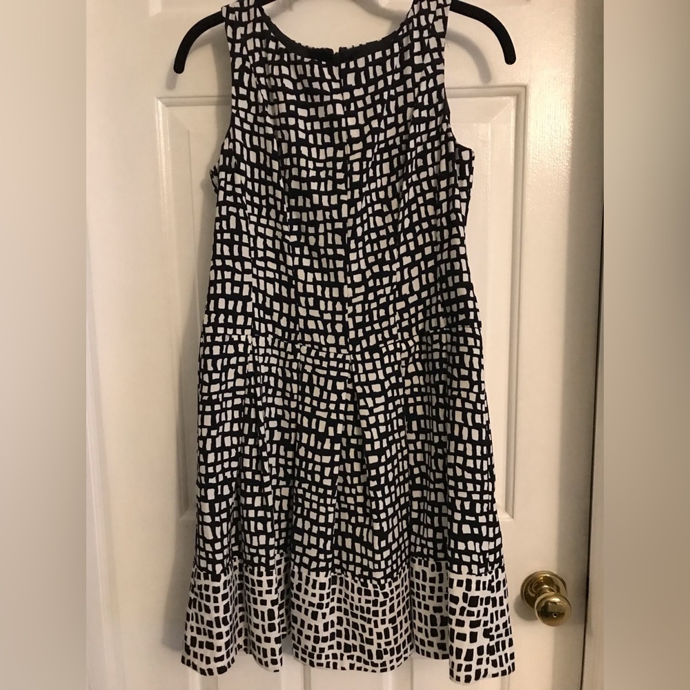 Lauren Ralph lauren black and white printed dress
